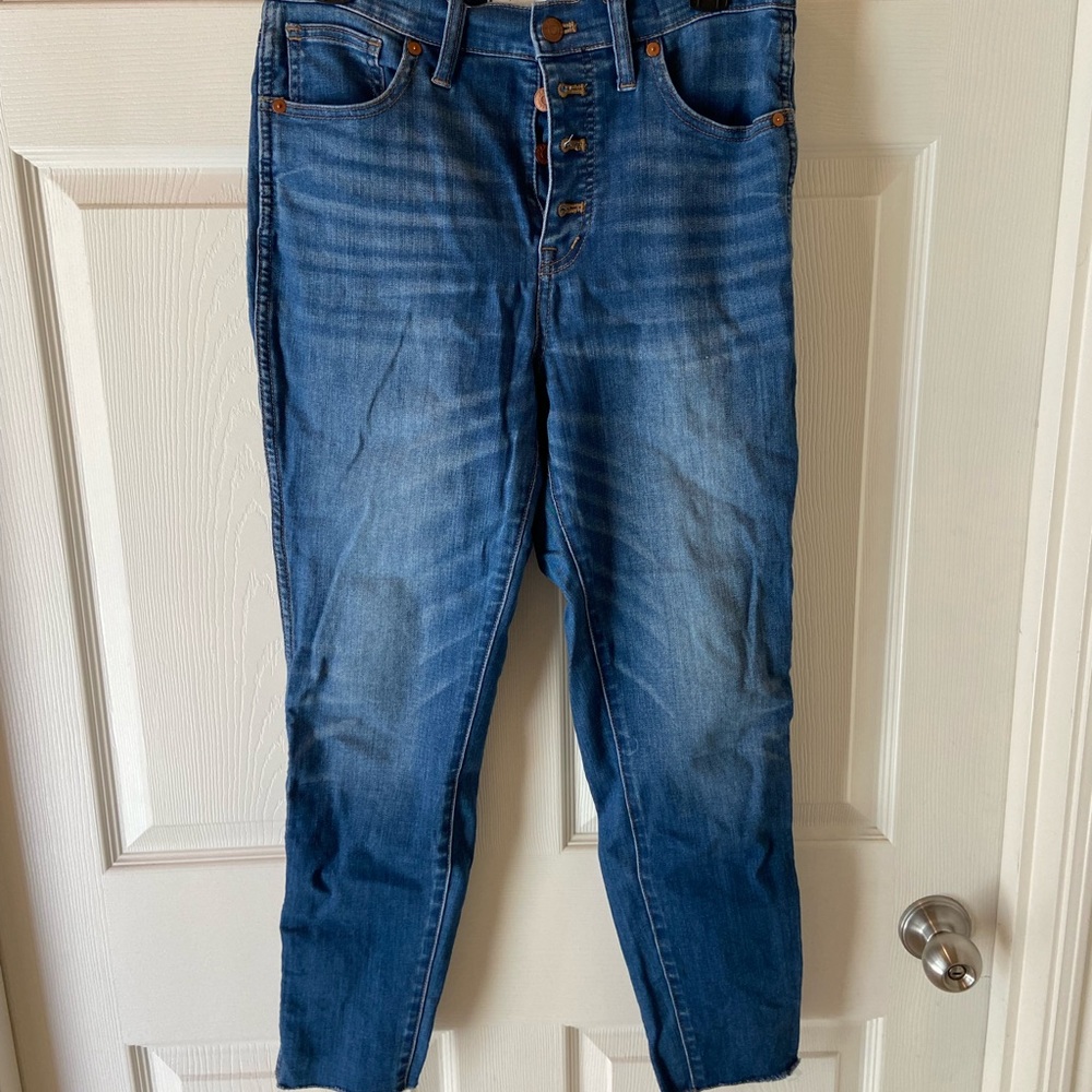 Madewell Button fly high-rise 10” crop Jean